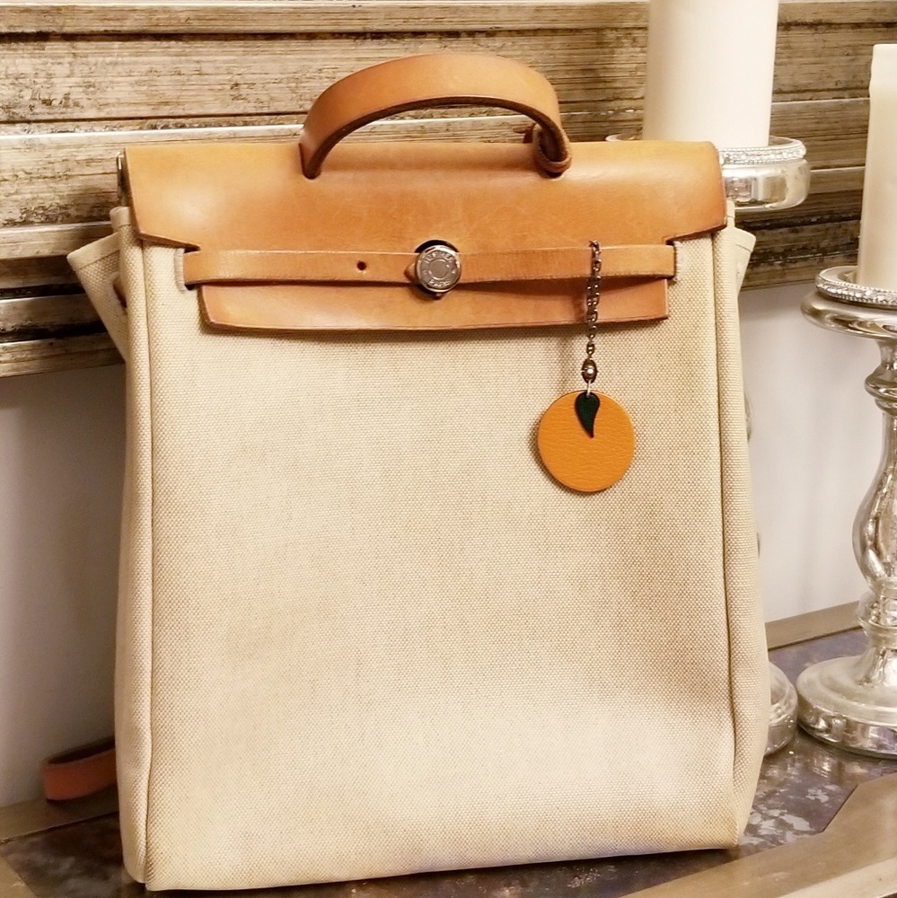 Authentic Hermès Orange Purse Charm